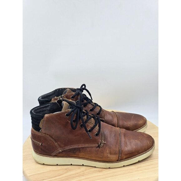 Bullboxer Other - BULL BOXER Adyn Boot Mens Leather Side Zip Lace Up Sneaker Shoes Portugal sz 10